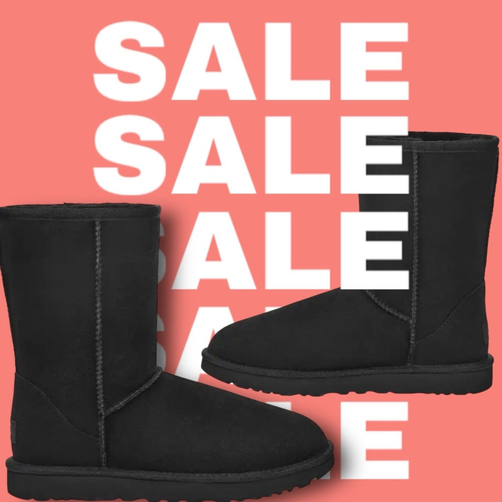 Ugg Classic short II black casual outdoor comfy winter vacation home style